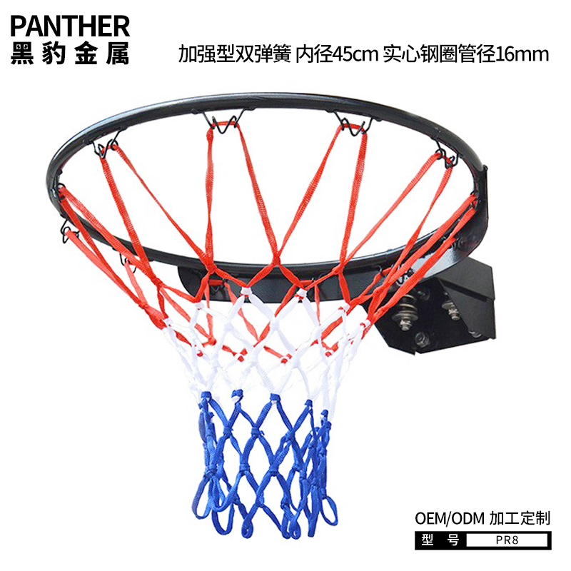 PR8 加強(qiáng)型內(nèi)徑45cm實心折彎掛鉤雙彈簧鋼圈16mm