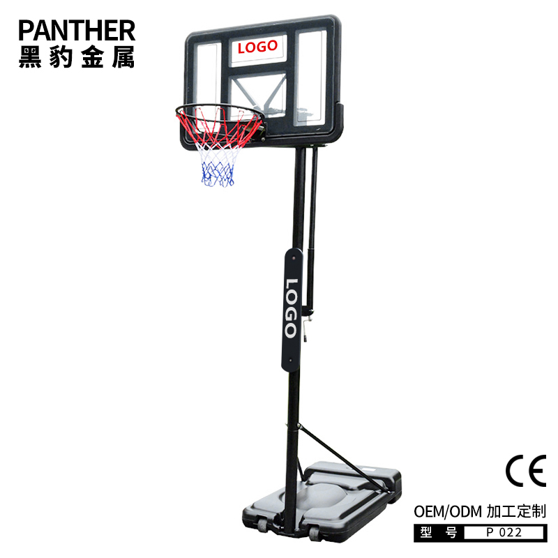 P022成人可移動(dòng)手搖升降便攜式籃球架